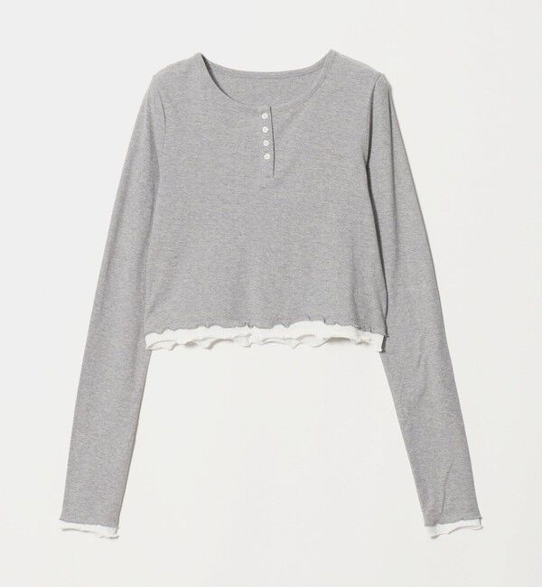 California General Store「＜CGS.＞レイヤード ヘンリー ネック ウィメンズ」|Tシャツ・カットソー|MD.GRAY