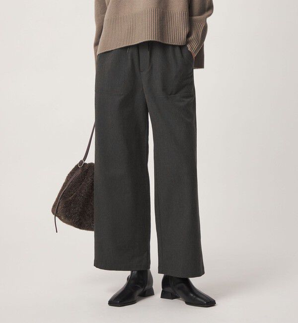 UNITED ARROWS green label relaxing「［size SHORTあり］メランジ カルゼ ベイカー パンツ」|その他|BLACK