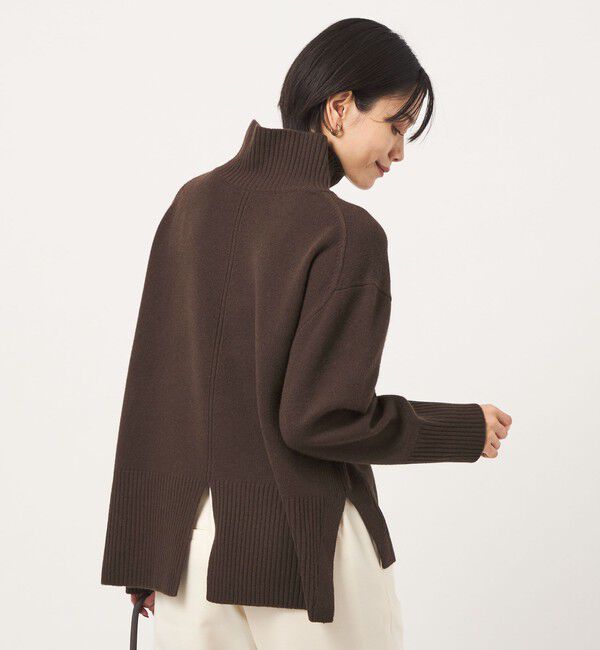 UNITED ARROWS green label relaxing「［size SHORTあり］SERENITY ハイネック プルオーバー ニット」|ニット・セーター|DK.BROWN