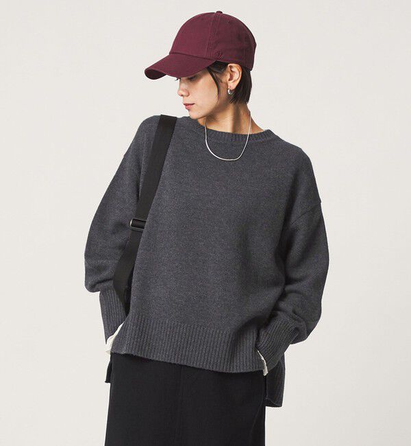 UNITED ARROWS green label relaxing「［size SHORTあり］SERENITY クルーネック プルオーバー ニット」|ニット・セーター|DK.GRAY