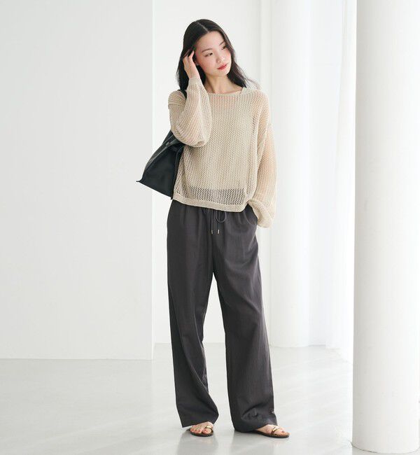 BEAUTY&YOUTH UNITED ARROWS「コットンレーヨンサテン ドローストワイドパンツ」|その他|