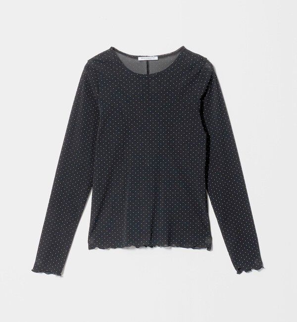 BEAUTY&YOUTH UNITED ARROWS「ドット チュール ロングスリーブ カットソー」|Tシャツ・カットソー|