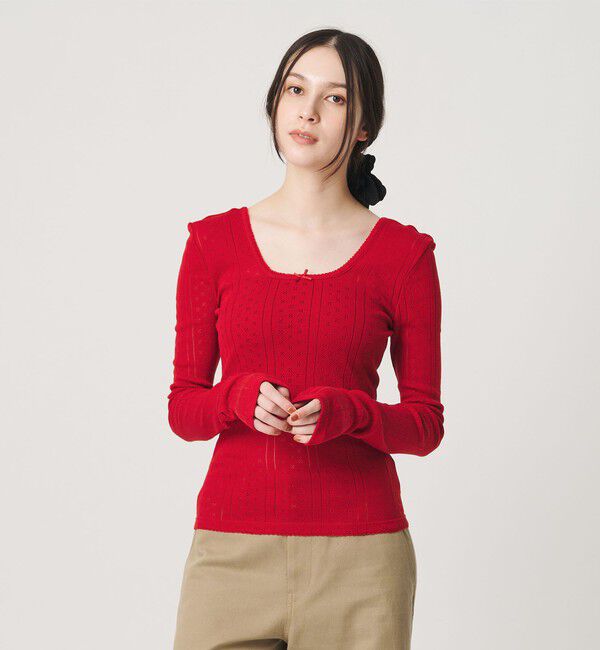 BEAUTY&YOUTH UNITED ARROWS「【別注】＜PALM＞バックオープン ロングスリーブカットソー」|Tシャツ・カットソー|