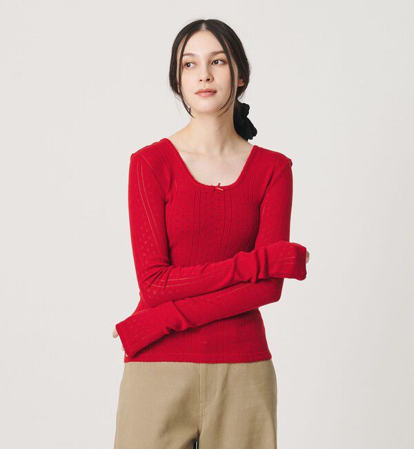 BEAUTY&YOUTH UNITED ARROWS「【別注】＜PALM＞バックオープン ロングスリーブカットソー」|Tシャツ・カットソー|