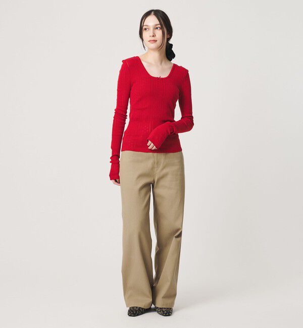 BEAUTY&YOUTH UNITED ARROWS「【別注】＜PALM＞バックオープン ロングスリーブカットソー」|Tシャツ・カットソー|