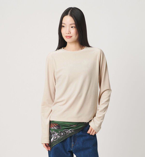BEAUTY&YOUTH UNITED ARROWS「ベロア ロングスリーブTシャツ ウォッシャブル」|Tシャツ・カットソー|