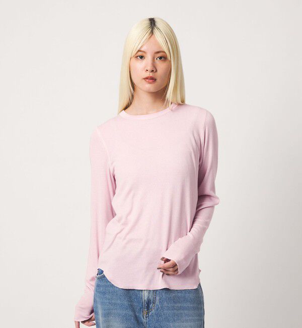 BEAUTY&YOUTH UNITED ARROWS「毛セルロースブレンド クルーネック カットソー」|Tシャツ・カットソー|LT.PINK