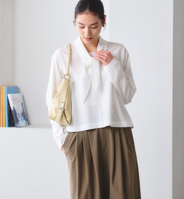 BEAUTY&YOUTH UNITED ARROWS「【WEB限定 Wardrobe DAILY MINIMAL】スカーフ ボウタイブラウス ウォッシャブル」|シャツ・ブラウス|