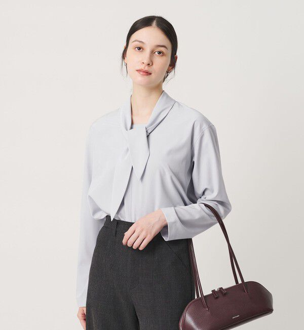 BEAUTY&YOUTH UNITED ARROWS「【WEB限定 Wardrobe DAILY MINIMAL】スカーフ ボウタイブラウス ウォッシャブル」|シャツ・ブラウス|LT.BLUE