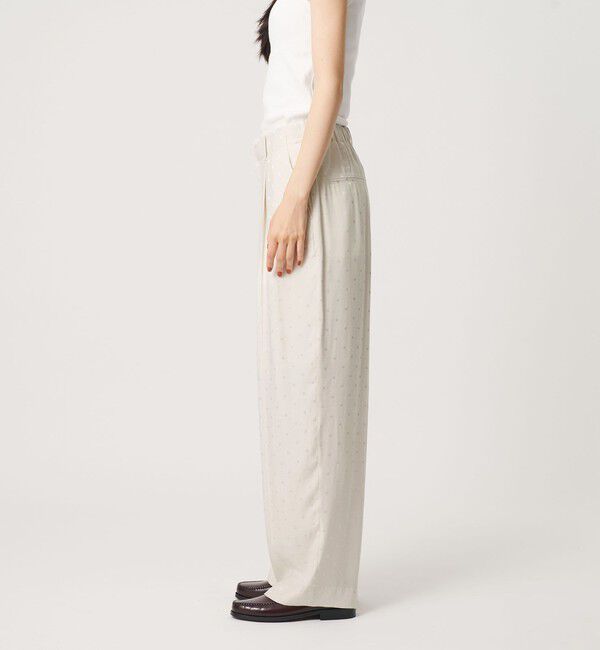 BEAUTY&YOUTH UNITED ARROWS「レーヨン ドットジャガード タック バックゴムパンツ/オフホワイト」|その他|