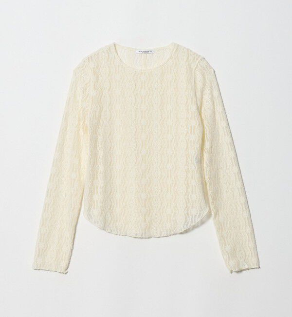 BEAUTY&YOUTH UNITED ARROWS「ブラッシュド レース プルオーバー ウォッシャブル」|Tシャツ・カットソー|OFF WHITE