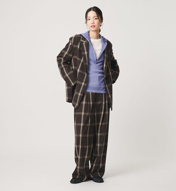 BEAUTY&YOUTH UNITED ARROWS「ポリエステルブレンド チェック ワイドパンツ」|その他|