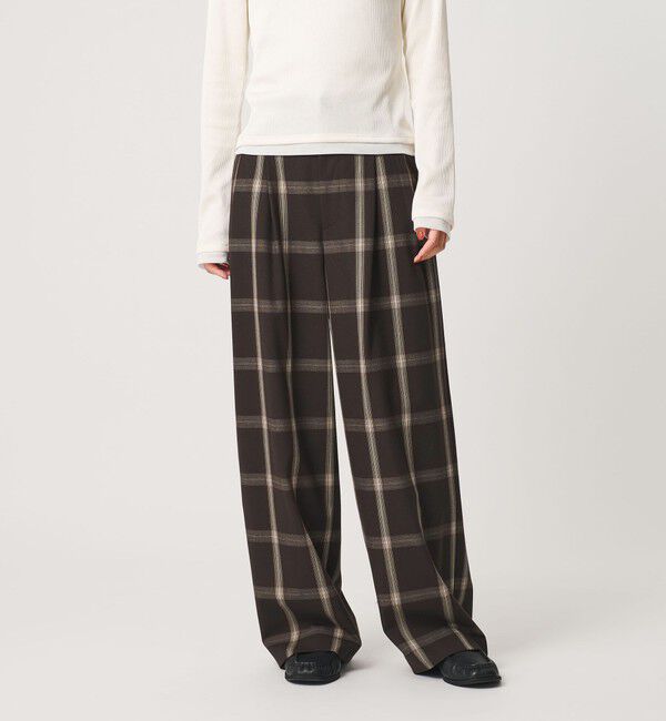 BEAUTY&YOUTH UNITED ARROWS「ポリエステルブレンド チェック ワイドパンツ」|その他|