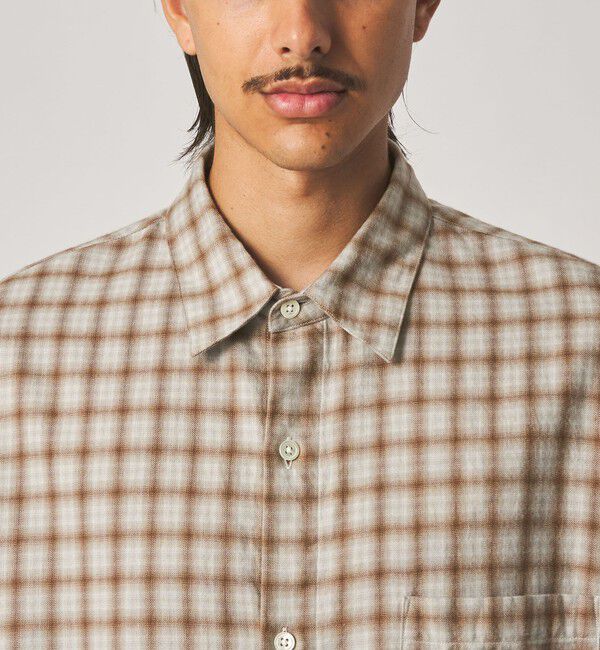 STEVEN ALAN「＜Steven Alan＞ ネル オンブレチェック レギュラーカラー シャツ LOOSE」|シャツ・ブラウス|