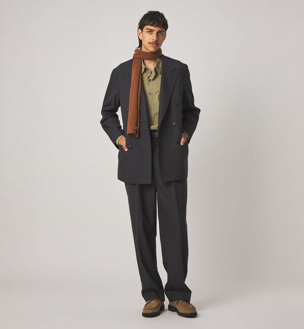 STEVEN ALAN「＜Steven Alan＞ マットピケ イン ツープリーツ ドレス トラウザーズ II」|スラックス|