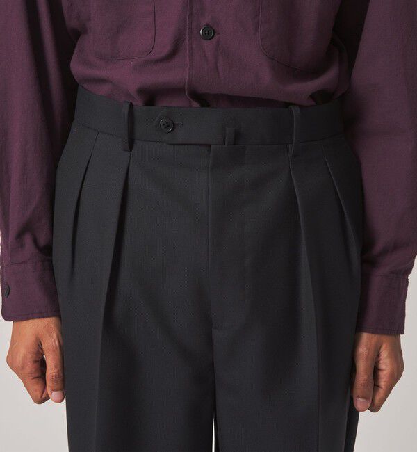 STEVEN ALAN「＜Steven Alan＞ マットピケ イン ツープリーツ ドレス トラウザーズ II」|スラックス|