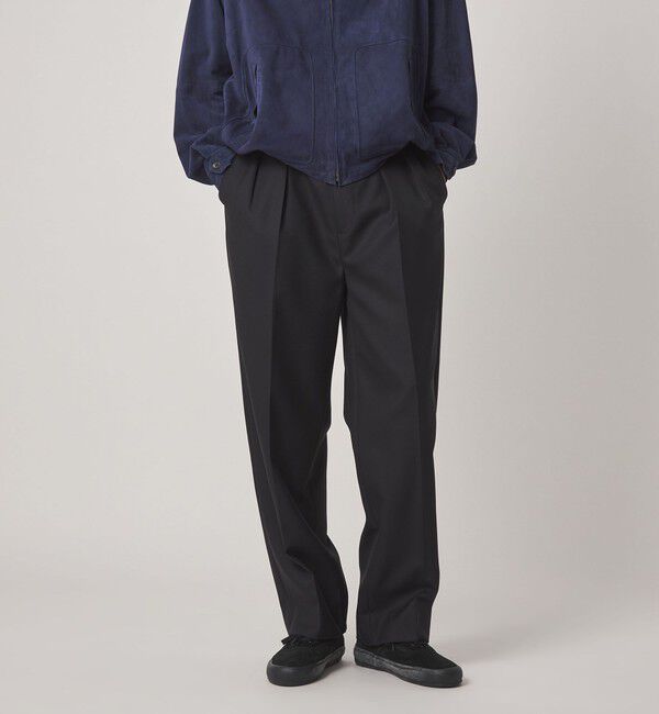 STEVEN ALAN「＜Steven Alan＞ マットピケ イン ツープリーツ ドレス トラウザーズ II」|スラックス|
