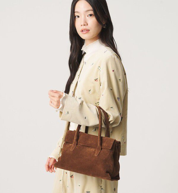 BEAUTY&YOUTH UNITED ARROWS「＜AULENTTI＞スエード フラップ ボストンバッグ」|ボストンバッグ|MD.BROWN