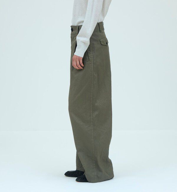 GALERIE VIE「ピースダイコットンギャバジン タックワイドパンツ」|その他|
