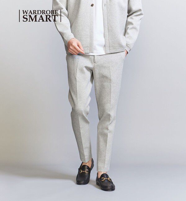 BEAUTY&YOUTH UNITED ARROWS「【WEB限定 WARDROBE SMART】ダブルニット ノープリーツ スラックス パンツ/セットアップ対応	【抗菌・防臭」|スラックス|MD.GRAY