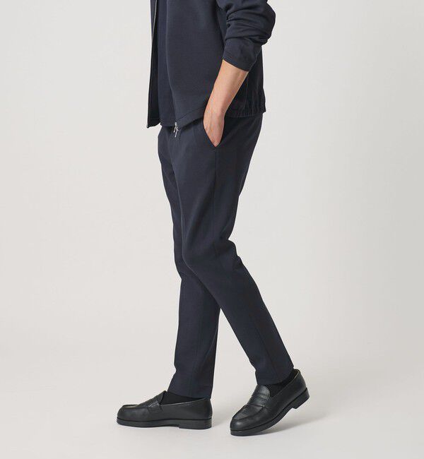 BEAUTY&YOUTH UNITED ARROWS「【WEB限定 WARDROBE SMART】ダブルニット ノープリーツ スラックス パンツ/セットアップ対応	【抗菌・防臭」|スラックス|NAVY