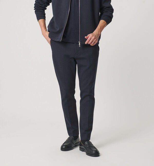 BEAUTY&YOUTH UNITED ARROWS「【WEB限定 WARDROBE SMART】ダブルニット ノープリーツ スラックス パンツ/セットアップ対応	【抗菌・防臭」|スラックス|
