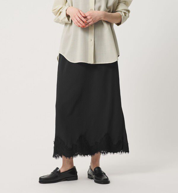 BEAUTY&YOUTH UNITED ARROWS「レース サテン ナロースカート ウォッシャブル」|スカート|