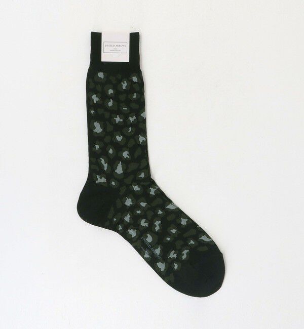 UNITED ARROWS「レオパード ソックス」|ソックス|BLACK