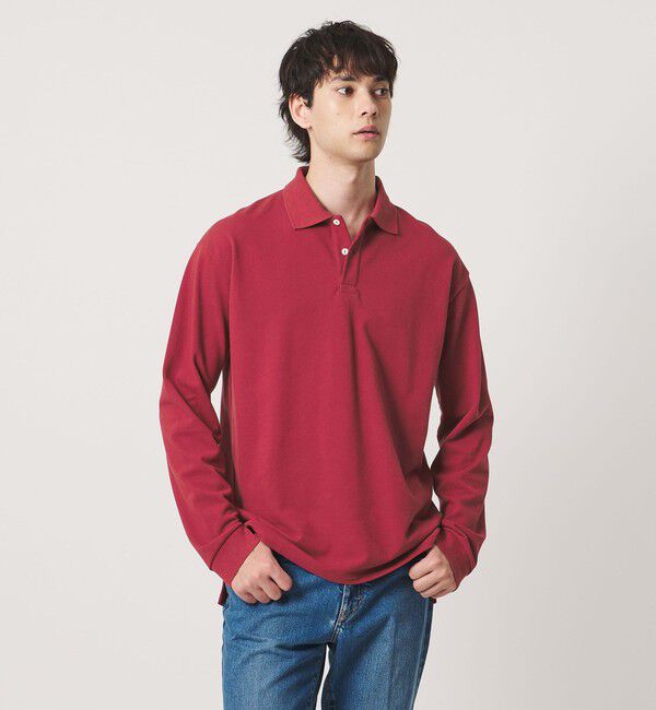 UNITED ARROWS「【別注】＜CONCHON QUINETTE＞ロングスリーブ ポロシャツ」|ポロシャツ|WINE