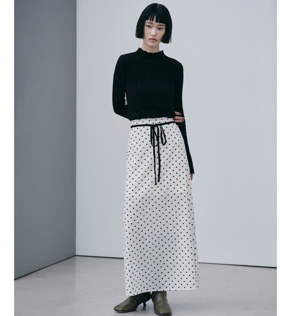 EMMEL REFINES「＜EMMEL REFINES＞EM ドットセミシアー ナロー スカート」|スカート|