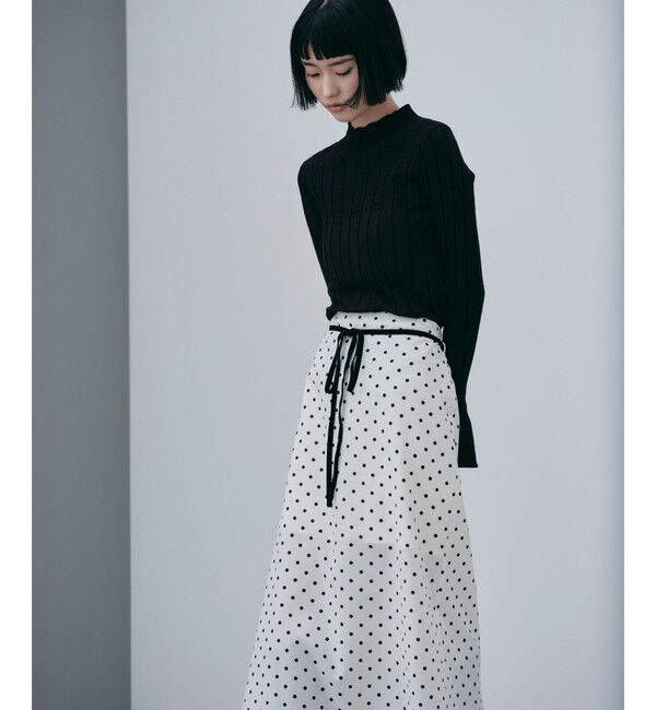 EMMEL REFINES「＜EMMEL REFINES＞EM ドットセミシアー ナロー スカート」|スカート|