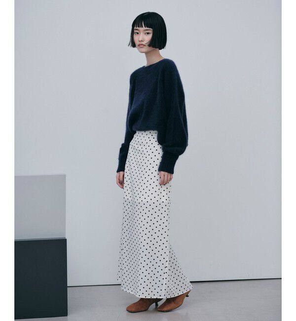 EMMEL REFINES「＜EMMEL REFINES＞EM ドットセミシアー ナロー スカート」|スカート|