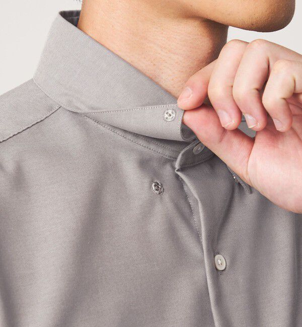 UNITED ARROWS green label relaxing「エブリット コットンオックス ソリッド スナップ ボタンダウン シャツ -イージーアイロン-」|シャツ・ブラウス|