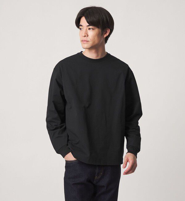 UNITED ARROWS green label relaxing「【WEB限定】JUST fit クリーン カノコ ワイド クルーネック 長袖 Tシャツ -抗菌-」|Tシャツ・カットソー|