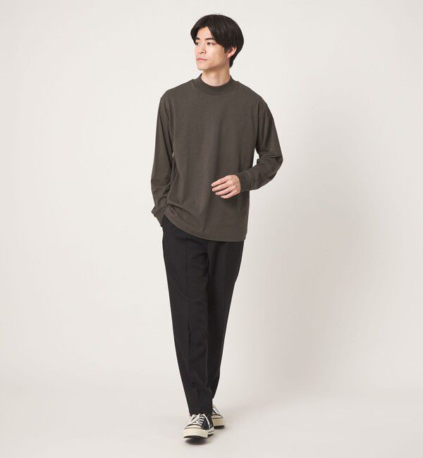 UNITED ARROWS green label relaxing「ロングファイバー クリア モックネック 長袖 Tシャツ カットソー」|Tシャツ・カットソー|