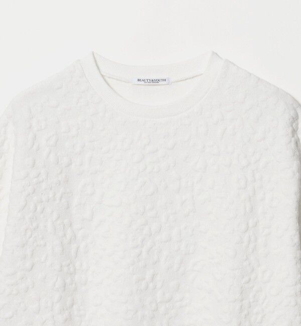 BEAUTY&YOUTH UNITED ARROWS「フラワーレオパード ジャガード クルーネック プルオーバー」|Tシャツ・カットソー|