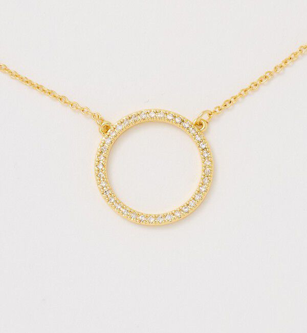 UNITED ARROWS「サークルパヴェ ロングネックレス」|ネックレス|