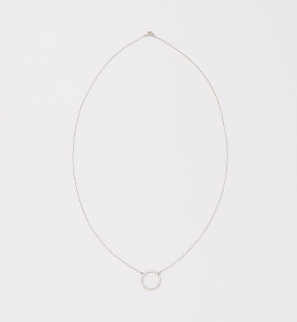 UNITED ARROWS「サークルパヴェ ロングネックレス」|ネックレス|