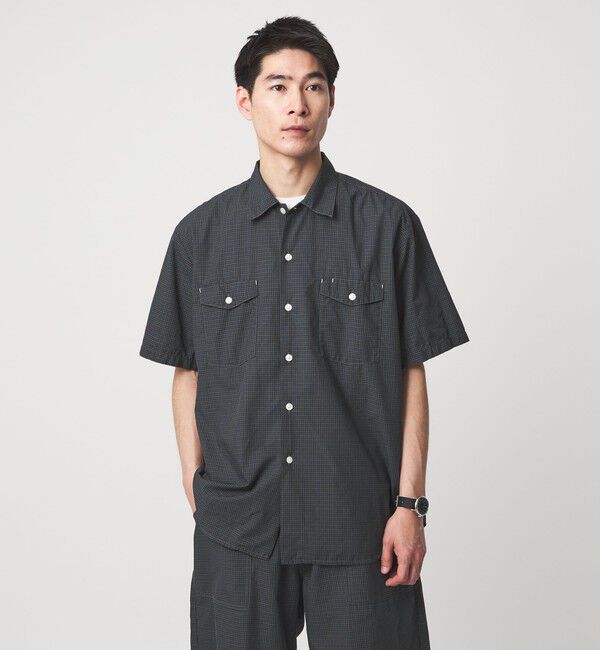 UNITED ARROWS green label relaxing「【別注】＜SMITH&rsquo;S AMERICAN＞チェック柄 半袖 シャツ」|シャツ・ブラウス|NAVY