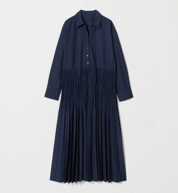 UNITED ARROWS green label relaxing「［size SHORT/TALLあり］ワッシャー プリーツ ロングスリーブ ワンピース」|ワンピース|