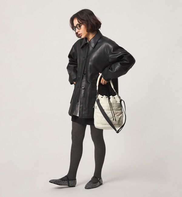 UNITED ARROWS green label relaxing「【WEB限定】＜PARTE＞キルティング ドロストバッグ / ショルダーバッグ はっ水」|ショルダー・メッセンジャー|