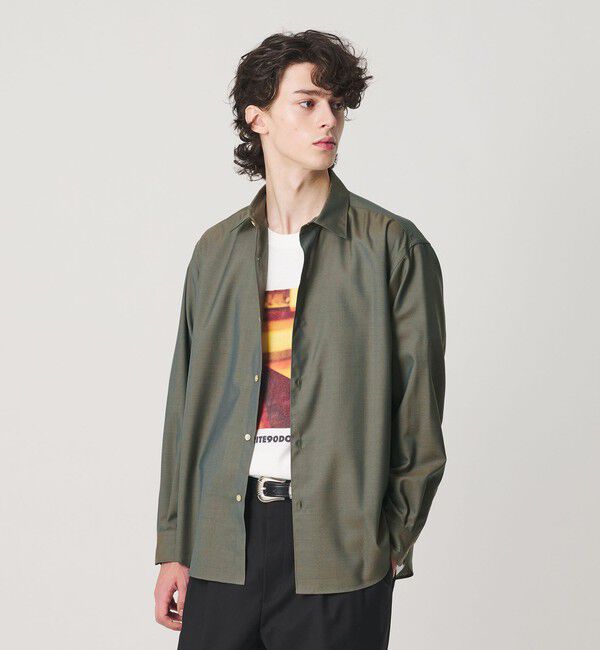 BEAUTY&YOUTH UNITED ARROWS「尾州 ウーステッド レギュラー シャツ GRANDE TAPERD型 ウォッシャブル MADE IN JAPAN」|シャツ・ブラウス|OLIVE