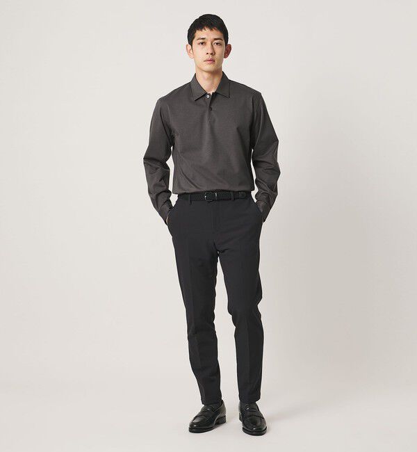 UNITED ARROWS「ポンチ ロングスリーブ ポロシャツ UA COZY 抗菌防臭 接触冷感」|ポロシャツ|