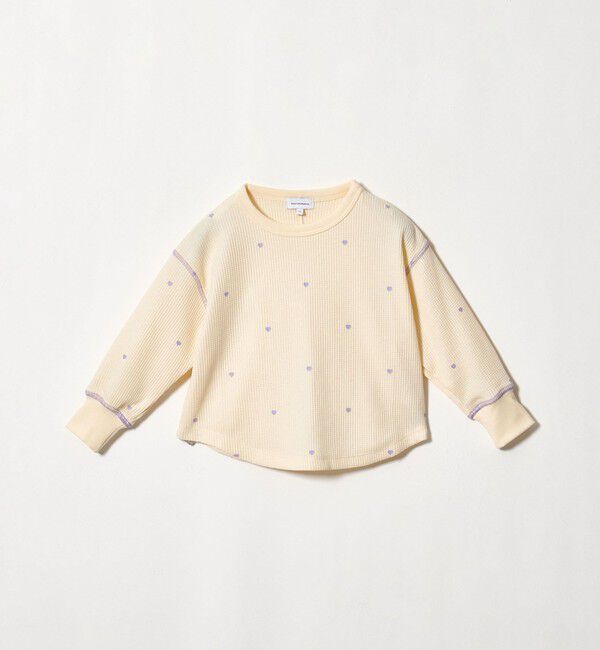 UNITED ARROWS green label relaxing「ハート ワッフル ロングスリーブ Tシャツ / キッズ 100cm-160cm」|Tシャツ・カットソー|OFF WHITE