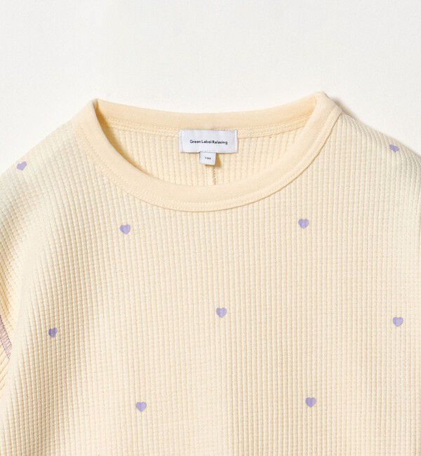 UNITED ARROWS green label relaxing「ハート ワッフル ロングスリーブ Tシャツ / キッズ 100cm-160cm」|Tシャツ・カットソー|