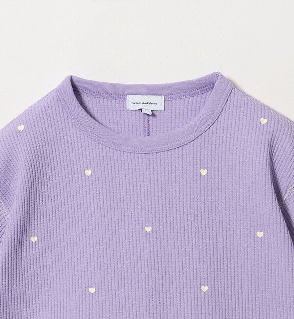 UNITED ARROWS green label relaxing「ハート ワッフル ロングスリーブ Tシャツ / キッズ 100cm-160cm」|Tシャツ・カットソー|