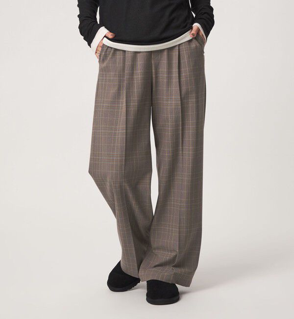 UNITED ARROWS green label relaxing「【WEB限定】＜at ease＞オルマイ ワイド パンツ マシンウォッシャブル ストレッチ 帯電防止」|その他|その他1
