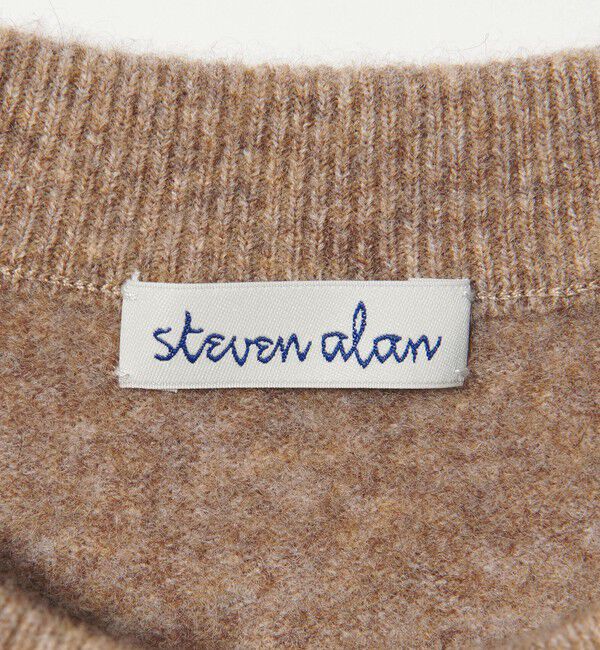 STEVEN ALAN「＜Steven Alan＞ウール ナイロン キャメル ミックス ヘンリーネック ニット」|ニット・セーター|