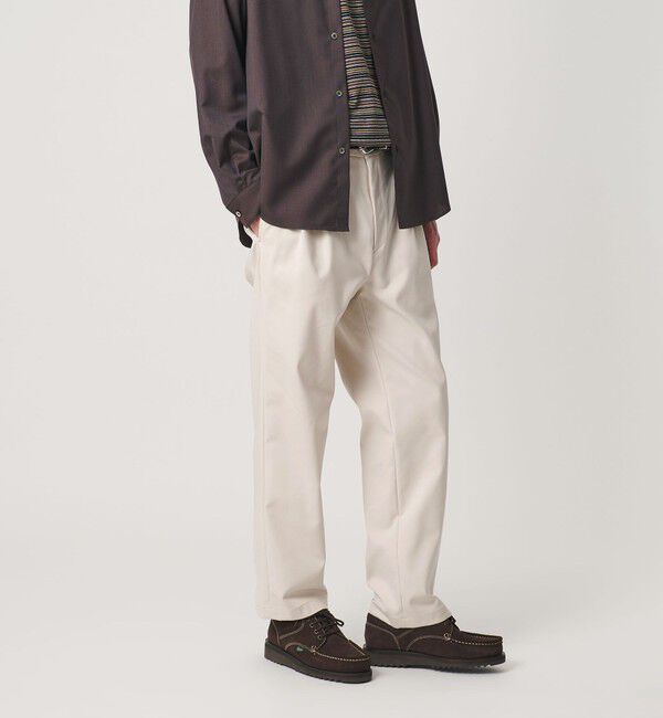 BEAUTY&YOUTH UNITED ARROWS「ダブル レイヤード バルーン イージー パンツ NO.9 ヨコストレッチ」|チノ|OFF WHITE