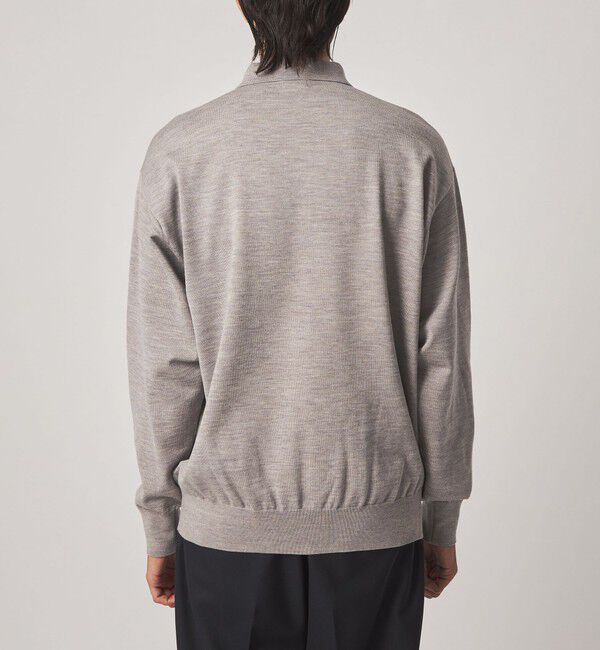 STEVEN ALAN「＜Steven Alan＞ メランジ ウール オープン ニット 2B ポロシャツ」|ニット・セーター|